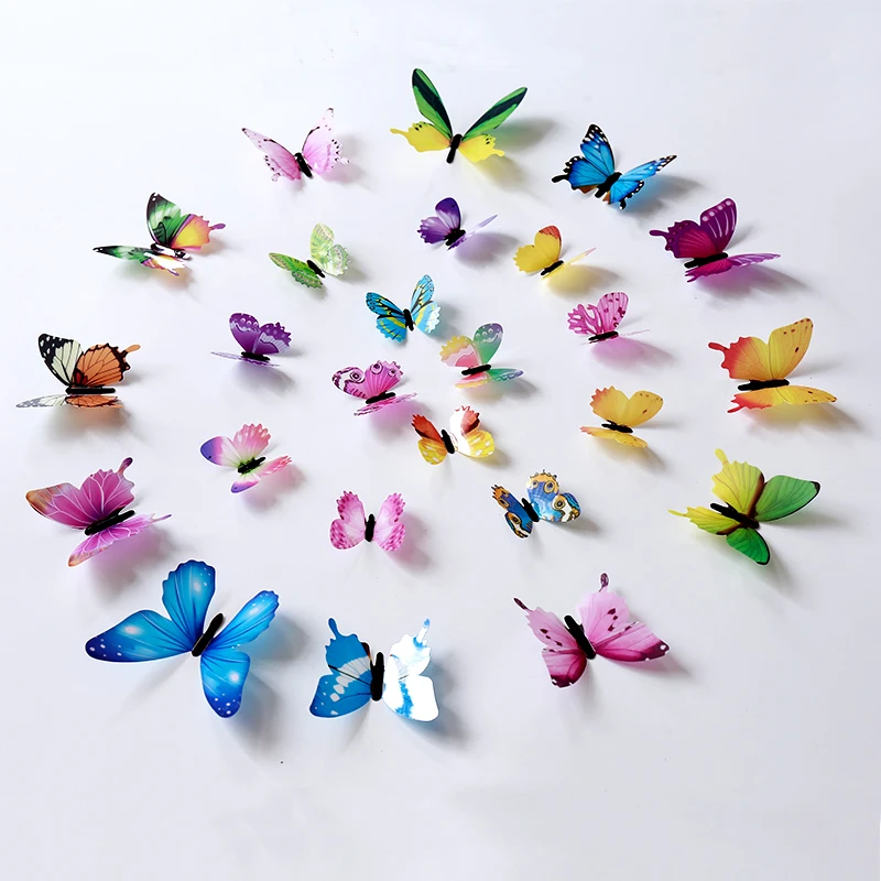 12Pcs/Set Luminous Butterfly Wall Stickers Living Room Butterflies For Wedding Party Decoration Home 3D Fridge Decals Wallpaper - Image 6